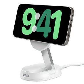 Qi2 부스트 차지 프로 컨버터블 마그네틱 무선 충전 스탠드 WIA008btWH, 화이트, 1개