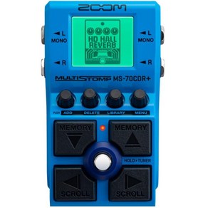 MS-70CDR Plus 149 ZOOM(줌) 공간계 멀티 스톰프 이펙트 탑재 기타베이스신디 대응, 1개