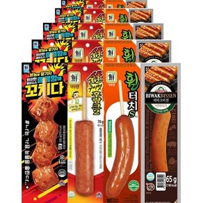 5분마켓 대림 매콤함에꼬치다 70g 5개+숯불구이맛후랑크 70g 5개+휠터치s 70g 5개+한성 비바크비센 65g 5개 핫바기획전 20개
