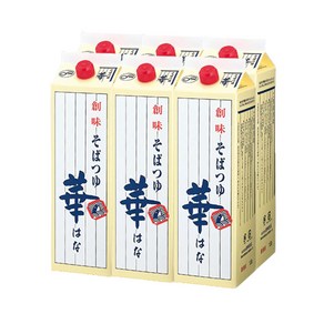 소바쯔유 하나 (10배이상 고농축)- 우동 국물 메밀소바 냉모밀 조림 붓카케 소스 소미, 1.8L, 6개