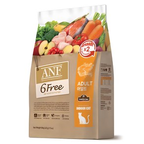 ANF 고양이 식스프리 인도어 기능성 사료, 어덜트, 6kg, 1개