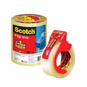 스카치 포장 박스 테이프 48mm x 25m 3625V 2+1 + 48mm x 100m 3615 + 디스펜서