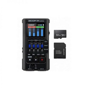2개의 XLRTRS 콤보 입력 32비트 플로트 스테레오 바운싱 내장 마이크 이펙트 리듬 배터리 구동 USB 오디오 인터페이스를 갖춘 음악가용 Zoom R4 멀티트랙 레코더