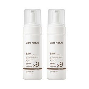 블랑네이처 9배 어성초 버블 클렌징 밀크, 150ml, 2개