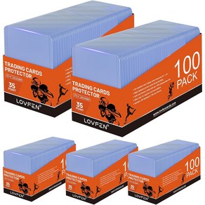 LOVFEN 35PT TCG 포켓몬카드 푸른 박스 야구카드 팬 응원 카드쉘 보관 케이스 탑로더 슬리브, 투명, 500개