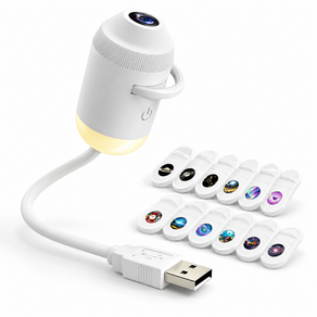 키플릭 별빛 무드등 USB 고화질 우주 12종 필름 수면등, 화이트