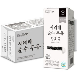 바디랩 서리태 순수 두유 99.9, 190ml, 24개