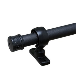 한국레일갤럭시 25mm 원형 커튼봉 커텐봉, 블랙