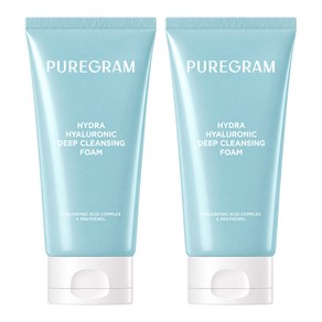 출시하자마자 1위 퓨어그램 히알루론산 촉촉 보습 딥 폼클렌징, 120ml, 2개
