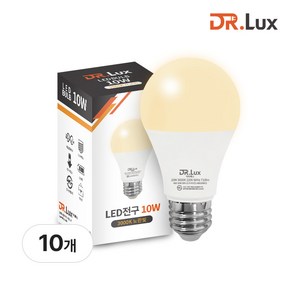 닥터룩스 LED 전구 10W, 10개, 전구색
