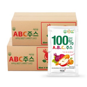 예진원 국내산 사과비트당근 ABC주스, 80ml, 100개