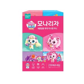 모나리자 캐치 티니핑 미니 천연펄프 미용티슈 2겹, 230개입