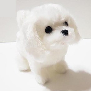 UB toy 움직이는 강아지 인형, 화이트, 16cm, 1개