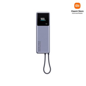 샤오미 165W 보조배터리 10000mAh 케이블 일체형 C타입, 그레이, PB1165MI, 1개