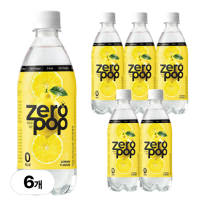 잇더핏 제로팝 레몬맛 애사비소다 제로 탄산음료, 500ml, 6개
