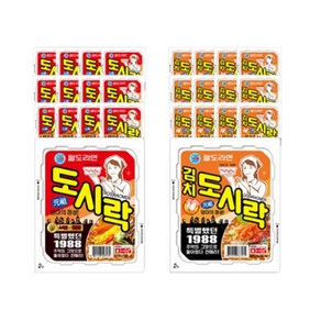 팔도 컵라면 도시락 12입+김치도시락 12입, 24개