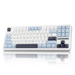AULA F87 RGB 기계식 3모드 키보드, 글레이셜 블루, 1개