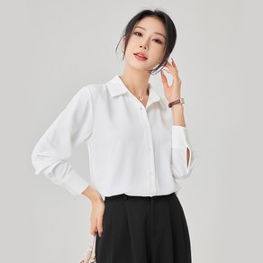 YAMANMAN 여성 베이직 긴팔셔츠 블라우스 출근룩