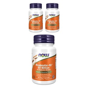 NOW Foods 500億10合1益生菌素食膠囊, 50顆, 3罐
