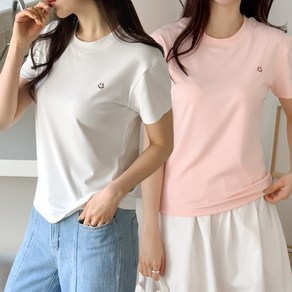 제이그린 여성 반팔티 반팔 티셔츠 2P