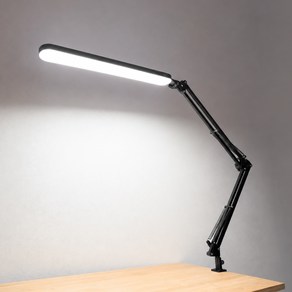 아이스터디 집중 멀티앵글 LED 학습용 독서등 스탠드 책상 조명 클램프형, 블랙