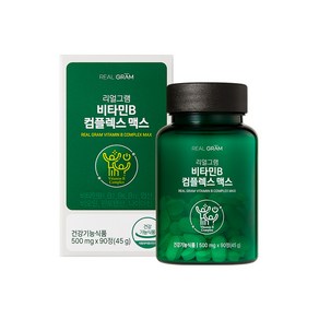 [신규입고] 리얼그램 비타민B컴플렉스 8종비타민B 200% 고함량, 1개, 90회분