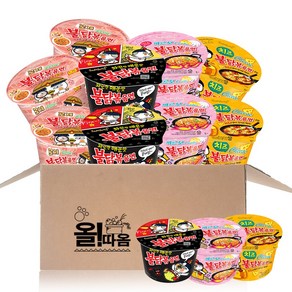 올따옴기획 불닭큰컵4종 불닭+까르보+치즈+로제, 12개