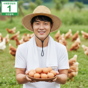 [산청마을] 무항생제,HACCP 난각1번 자연방사 유정란 계란 동물복지 방목사육, 1개, 40구