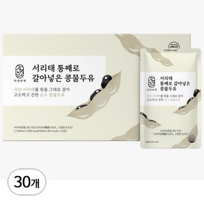 국산 서리태 통째로 갈아넣은 걸쭉한 콩물두유, 180ml, 30개