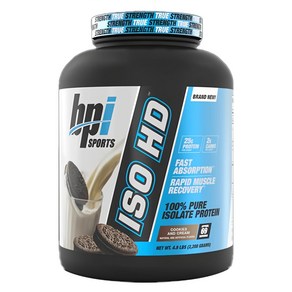 아이소 HD 퓨어 아이솔레이트 프로틴 쿠키 앤 크림, 2.208kg, 1개