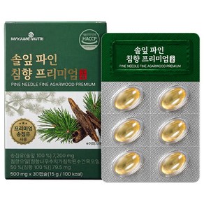 솔잎 파인 침향 오일 송침유 프리미엄, 30정, 1개