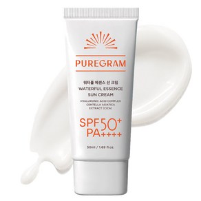 1등 수분 선크림 퓨어그램 SPF50+ PA++++ 눈시림 없는 백탁현상 없는 수분 선세럼, 50ml, 1개