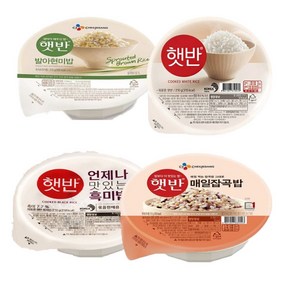 햇반 210g 4종 혼합 24개 (백미x6 +발아현미x6 + 흑미x6 + 매일잡곡x6)