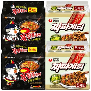 농심+삼양 짜파게티10개 + 불닭볶음면10개, 1세트