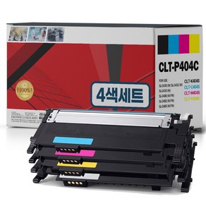 4색세트 삼성 SL-C483W C483FW C433W C433 C432 C430 호환 CLT-K404S 올오브프린터 재생토너, 4색, 1세트