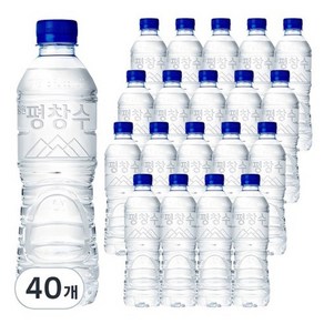 평창수 무라벨 생수, 500ml, 40개