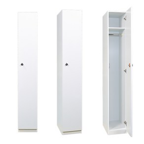 락카원 LPM 1단 1인용 락카장 수납장 캐비넷 락커 개인라커룸 사무실 병원 헬스장 사물함, 화이트