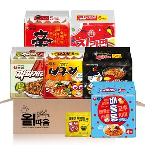 농심 삼양 팔도 멀티라면 신라면5입+너구리매운맛5입+짜파5입+진라면매운맛5입+불닭5입+배홍동4입+라면스프1, 1세트