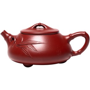 宜興原礦無添加手工紫砂壺鳴竹本山綠泥家用泡茶壺, 1個, 1L, 鳴竹:如圖