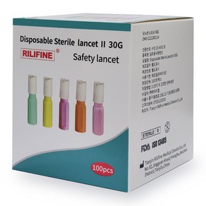 릴리파인 자동 안전 란셋 100p 30G 채혈침 사혈침, 100개입, 릴리파인 30G, 1개