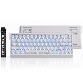 MCHOSE Ace68 V2 래피드트리거 8K 자석축 게이밍키보드, 미스티화이트(정각), 스타링자석축