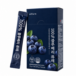 울팜 100% 블루베리 퓨레 NFC, 210g, 5박스