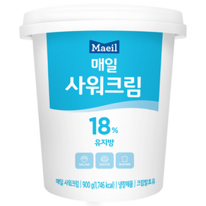[주문제품] 1225. 매일 사워크림 900g /샤워크림 사우어크림 - 한박스 [하절기 아이스박스 무료], 6개