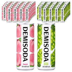 데미소다 피치+청포도, 250ml, 60개