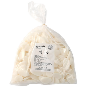 참미소떡볶이 떡국떡 (국산쌀) 벌크포장, 1kg, 2개