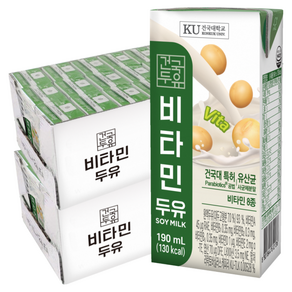 건국두유 비타민 두유, 190ml, 72개