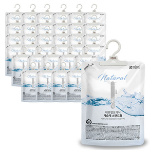 네츄럴오가닉 무향 스탠드형 제습제 150g 40개+전용 옷걸이 후크 40개, 450ml