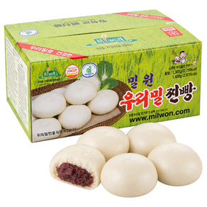 밀원본가 소화 잘되는 우리밀 찐빵 1.3kg 국내산 밀 팥, 1개