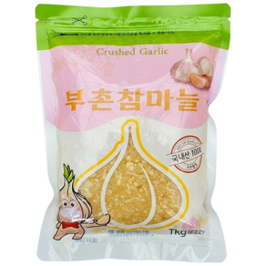 국내산 25년 꼭지제거[, 2kg행사중] 국산 창녕, 영천 냉장 다진마늘 간마늘, 1kg, 1개