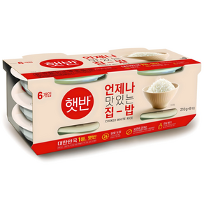 햇반 백미밥, 210g, 6개